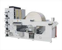 4 couleurs de rouleau à rouleau ou rouleau à feuille d'étiquettes en papier pour gobelets en papier Film plastique alum-foil UV stack Machine d'impression flexographique