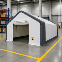 Structure en acier robuste pour l'extérieur, entrepôt industriel, toit en PVC, grand abri de stockage portable à double couche