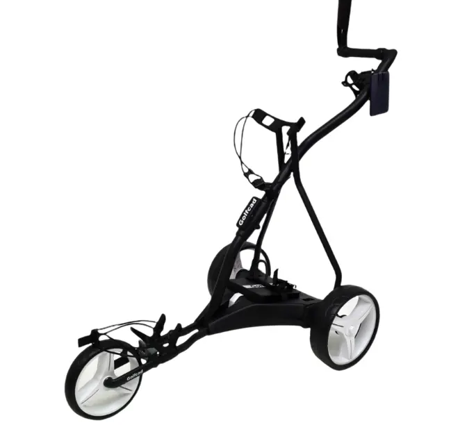 Prezzo più basso leggero e compatto 3 ruote nero Push Golf Trolley