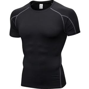 Chemises de compression pour hommes Chemise d'entraînement à manches courtes pour la course à pied Athletic fitness Gym Personnalisation OEM - Product Image 2