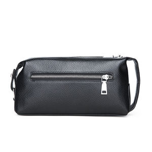 Pochette da <span class=keywords><strong>uomo</strong></span> nera in pelle PU borsa da toilette di grande capacità borsetta da viaggio d'affari - Product Image 2