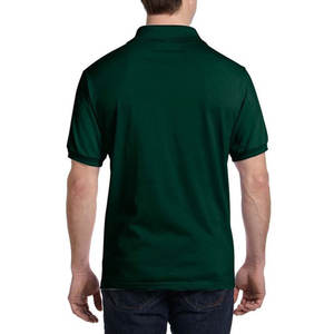 Logotipo personalizado Serigrafía Transpirable Tallas grandes Jersey Sólido Hombre para Camisas Verde oscuro para el cuello - Product Image 2