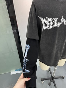 เสื้อยืดคอกลมแขนยาวสำหรับผู้ชายผ้าฝ้าย100% พิมพ์ลายสกรีนขนาดใหญ่ออกแบบได้ตามต้องการคุณภาพระดับพรีเมี่ยม - Product Image 3