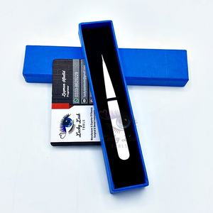 Abrazadera de Etiqueta Personalizada, Aplicador de Pestañas Puntiagudas, Extensión de Pestañas Blancas, Pinzas Inclinadas, Pinzas de Acero Inoxidable para Cejas - Product Image 3