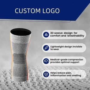 Rodillera de nailon antideslizante cómoda de fibra de bambú de alta calidad, rodillera deportiva personalizada, rodillera de compresión de Bambú - Product Image 2