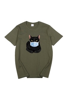 Camisetas Personalizadas Extra Grandes para Hombre con Estampado de Gato, Camisetas de Algodón Jersey Hechas a Medida, Transpirables, Estilo Casual de Verano - Product Image 4