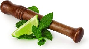 Outil de barre en bois de Sheesham, pilon Mojito en bois dur de 10 pouces avec tête plate, pilons pour boissons à cocktail de qualité commerciale - Product Image 5