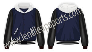 Chaqueta Varsity de Invierno Personalizada de Alta Calidad para Hombre con Cuello Alto y Logotipo Frontal, Tejido de Lana de Secado Rápido - Product Image 6