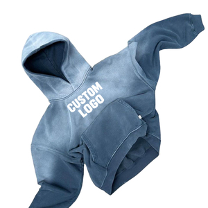 Nueva moda streetwear sol se desvaneció con capucha corte personalizado y coser lavado ácido sunfaded ropa de algodón sudaderas con capucha para hombres - Product Image 2