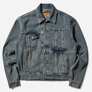 Stylish <b>men's</b> denim <b>jacket</b> with rugged design, premium stitching, and all season comfort ideal <b>for</b> streetwear or casual looks - Product Image 1