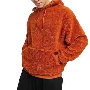 Sweat à capuche unisexe de haute qualité en polaire Sherpa de grande taille Broderie personnalisée - Product Image 5