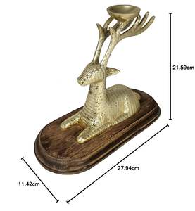 ที่ใส่ชาอลูมิเนียมชุบทองพร้อมฐานไม้แข็งของตกแต่งโต๊ะในเทศกาลคริสต์มาสหรูหรา - Product Image 5