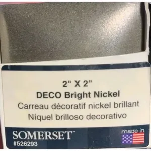 Somerset Collection Carreau d'accent carré de 2X2 \ "en accessoires de carreaux en résine de nickel brillant - Product Image 1