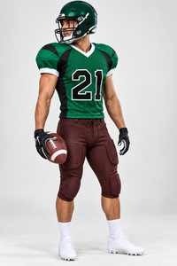 Uniforme de football américain personnalisé pour hommes, maillot en mesh vert avec pantalon de jeu rembourré, numéro d'équipe personnalisé, kit sportif de gridiron - Product Image 6