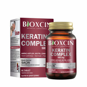 Bioxcin Forte Keratin Complex Tablets 60 PCs | Suplemento de biotina de ácido hialurónico de queratina para un cabello fuerte y saludable - Product Image 1