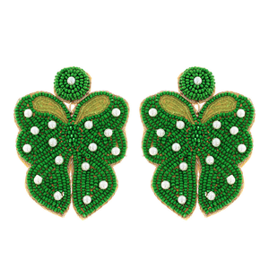 Pendientes intrincados de cuentas de cristal 100% para mujer, bordado de Festival con cuentas para fiestas, aquellos que aprecian la artesanía fina - Product Image 5