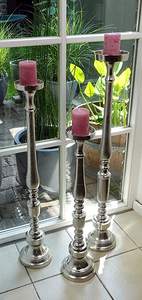 Set of 3 Aluminum Tall T Light Candlestick Holders Wedding <b>Floor</b> Table Centerpiece Lighting <b>Wax</b> Pillars for Home Event Decor - Product Image 3