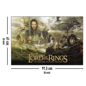 Modern Lord of the Rings Trilogy <b>Poster</b> Black <b>Frame</b> Wall Decor Paper Art - Product Image 4