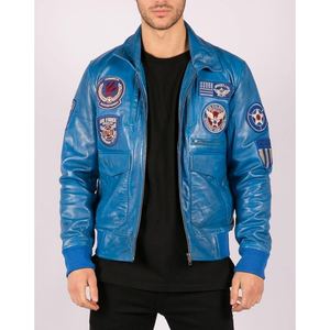 Veste de motard en cuir de mouton véritable pour homme, cuir véritable souple, vêtements décontractés tendance, vêtements d'extérieur pour l'hiver et l'automne - Product Image 3