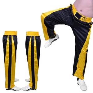 กางเกงคิกบ็อกซิ่งสีดำเหลือง ปี 2025 บริการ ODM OEM ราคาขายส่ง สวมใส่ง่าย เป็นมิตรกับสิ่งแวดล้อม ราคาถูก OEM - Product Image 1