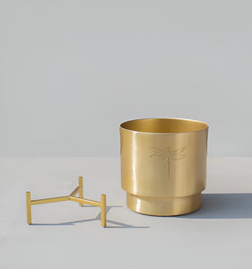 ขายจํานวนมาก Golden Planter ตกแต่งพื้นตกแต่งบ้านตกแต่งสวนตกแต่งหลายทําด้วยมือโลโก้ที่กําหนดเองแพ็คที่กําหนดเอง - Product Image 2