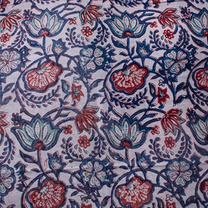 Vente chaude Blanc Coton Sarong Paréo Indien Floral Bloc Imprimé Voile Écharpe À La Main De Luxe Plage Couverture Traditionnelle Châles - Product Image 3
