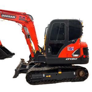 Miniexcavadoras usadas Doosan 6ton dx60, excavadoras hidráulicas de tipo diésel sobre orugas, maquinaria de fabricación coreana - Product Image 1