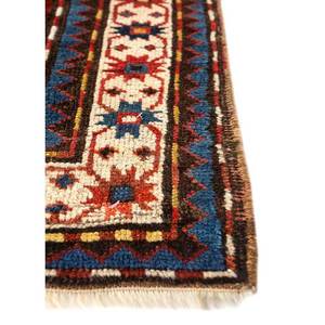 Alfombra de Lana Anudada a Mano Aalam Ivory Paem-197 con Patrón Geométrico para Sala de Estar, Decoración del Hogar, Diseño Rectangular para Pasillo - Product Image 4