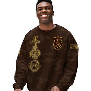 Iota Phi Theta suéter de punto 1963 Chenille letras acrílico griego fraternidad pulóver ropa invierno ropa griega - Product Image 4