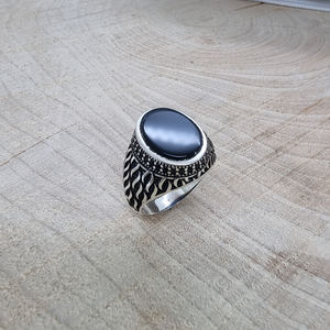 Onyx otomano hombres anillo 925 Plata al por mayor para hombres Dirilis diseño de arte joyería fina anillos Vintage gran oferta hecho en Turquía - Product Image 2