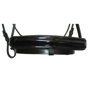 Bride de cheval anatomique de cheval en cuir teint par tambour végétal de qualité supérieure avec muserolle en cuir verni/équipement de cheval - Product Image 2