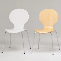 Silverbirch et Grey Ensemble de salle à manger moderne 8 pièces table et chaise en bois empilables pour la cuisine