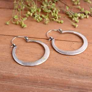Pendientes de Aro Luna Hechos a Mano en Plata de Ley 925, Estilo Bohemio y Hippie, Chapados en Oro, Joyería para Bodas al por Mayor - Product Image 3