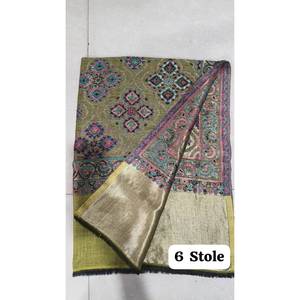 Pashmina Moonlight, Estola de Tela con Diseño Mughal Paisley, Chal Cálido de Invierno, Bodas Indias 2026, OEM al por Mayor, Hecho en India - Product Image 1