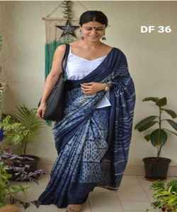 Saree de nouveau créateur imprimé avec bordure en dentelle non cousue Exclusif par robe Vêtements ethniques Apparelgarment - Product Image 6