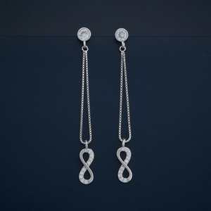 92.5 Silver Drop <b>Earrings</b> Fashion Accessory 183050 - Product Image 1