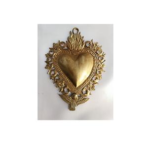 Milagros โลหะทองเหลืองรูปดาวศักดิ์สิทธิ์รูปหัวใจสีทองแบบคาทอลิกที่แขวนติดผนังศักดิ์สิทธิ์ - Product Image 3