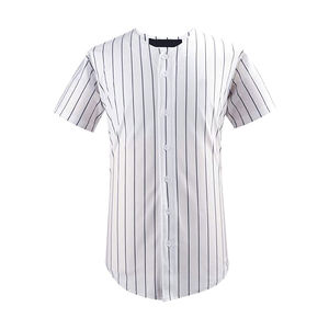 Maillot de baseball à fermeture boutonnée par sublimation personnalisée pour hommes Maillot de baseball en polyester respirant - Product Image 1