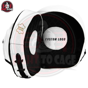 Guantes de Boxeo de Piel Blancos y Negros de Primera Calidad, Curvos, para Entrenamiento de Golpes, Ligeros, Duraderos y Reforzados - Product Image 3