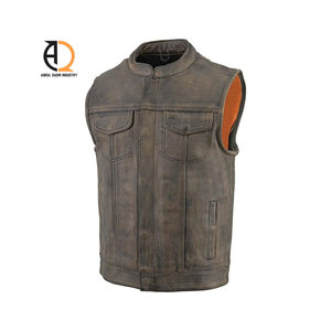 Chaleco de Cuero Transpirable de Nuevo Estilo y Talla Personalizada para Hombre, el Mejor Diseño, Nuevo Chaleco de Cuero en Venta, Ropa de Exterior para Hombre - Product Image 6