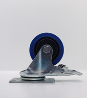Promotion : Roulettes Rigides 4'', 5'', 6'' en PA, PP, PVC, TPR, Polyuréthane, Acier, Nylon, Caoutchouc, Rotation à 360° avec Frein, Polypropylène