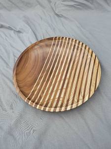 GUIDE Assiette à salade en bois Plateau de service Boîte en pin Thème de l'amour Bateau ovale Bonbons Biscuits Nourriture Fruits Décoration de la maison Cadeau - Product Image 4