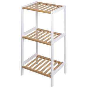 Mobiletto da Bagno Sordine a 3 Ripiani in Bambù e MDF, Materiale in Legno Resistente - Product Image 1
