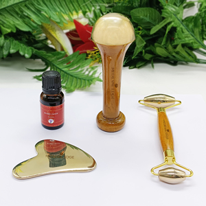 Medieval Edge ME-BTK-05 100% Original Kansa Wellness Travel Kit Compact Face Roller Gua Sha Natural Glow Fabrication Indienne - Product Image 3