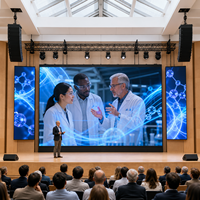 Pantalla LED de Alquiler P3.91 de 7680Hz, Gabinete de 500x500mm, Resolución 3840x2160, Brillo de 1000cd para Exhibición en Simposios Científicos