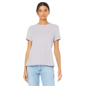 Bella Canvas Soft Jersey Relaxed Women's T-shirt Lavender Dust 100% Airlume combed ring-spun cotton Breathable ladies T shirt