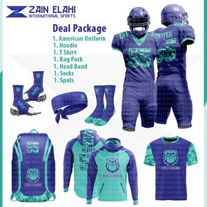 2025 Equipo universitario personalizado Uniformes americanos ODM OEM Deal Tackle Paquete de sarga Diseño de sublimación personalizado Tallas grandes Corto - Product Image 6