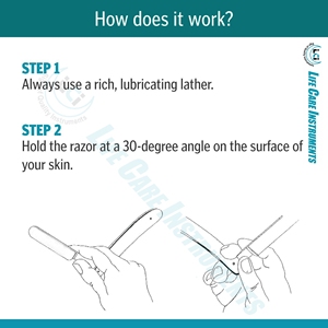 Rasoir Rasoir Salon de coiffure Coupe droite Gorge Rasage Rasoir Poignée en plastique Excellente poignée Grip par Life Care Instruments - Product Image 6