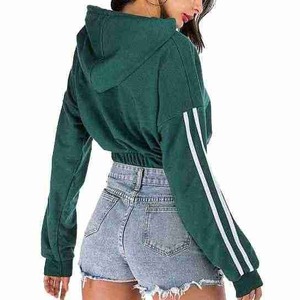 Sudaderas con capucha cortas de manga larga para mujer de alta calidad, nuevo estilo, Jersey informal de cintura alta para ropa de invierno - Product Image 6