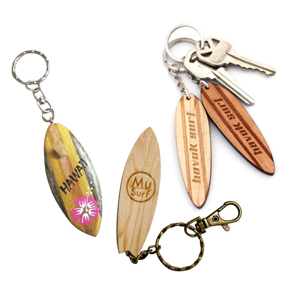 Promotech Portachiavi In Legno Naturale Con Incisione Laser Di Topolino, Regalo Originale Per Bambini E Adulti - 2